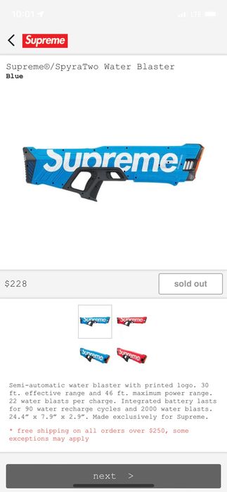 Supreme Supreme x Spyra Two Water Gun BLUE